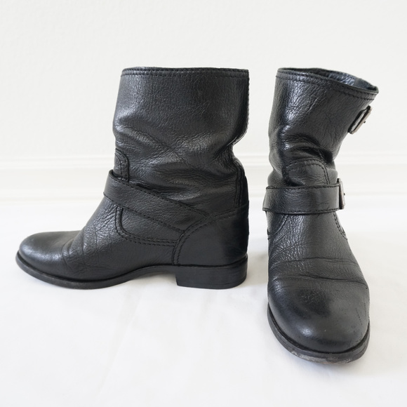 Prada | Shoes | Prada Black Motorcycle Boots | Poshmark